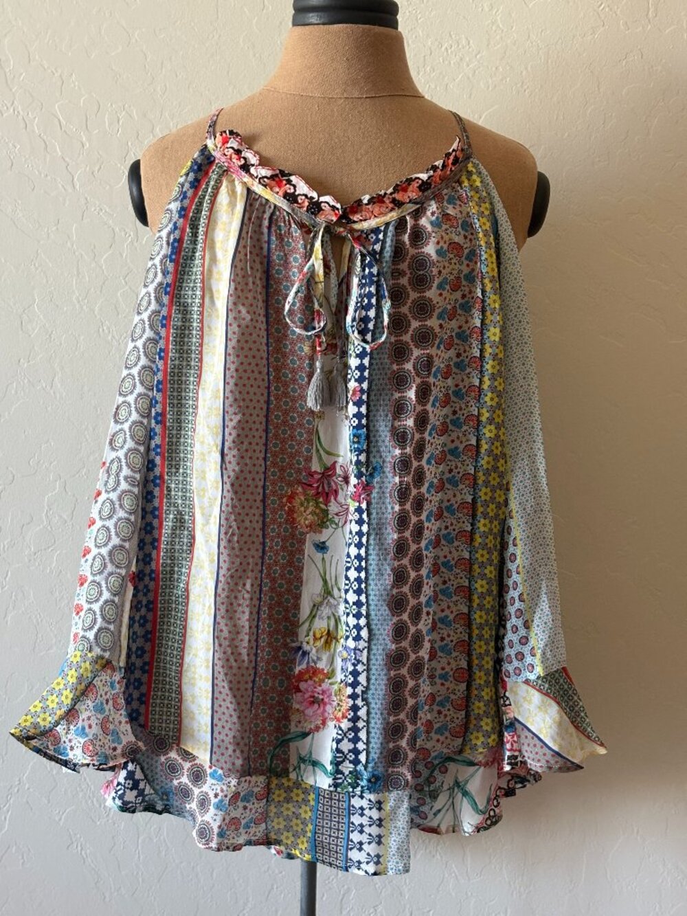 Johnny Was Cold Shoulder Blouse. Size S.